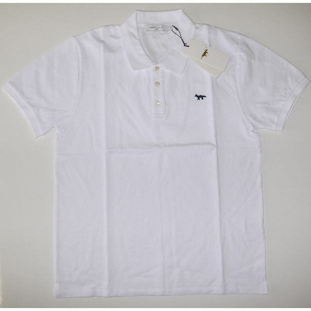 maison kitsune NAVY FOX ポロシャツ XL white-www.rayxander.com