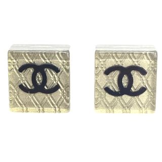 [USED/]CHANEL シャネル ピアス ココマーク クリア ブラック パール D19C  tdc-001350-4d