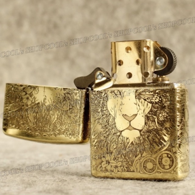 昇り龍 鳳凰 四面総彫り オイルライター ZORRO ゴールド zippo 金