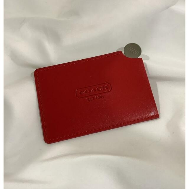 COACH(コーチ)のCOACH / コーチ　コンパクトミラー＆ミラーケース　レッド レディースのファッション小物(ミラー)の商品写真