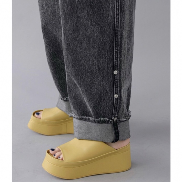 L'Appartement DEUXIEME CLASSE - musubore ワイドハトメデニムパンツ