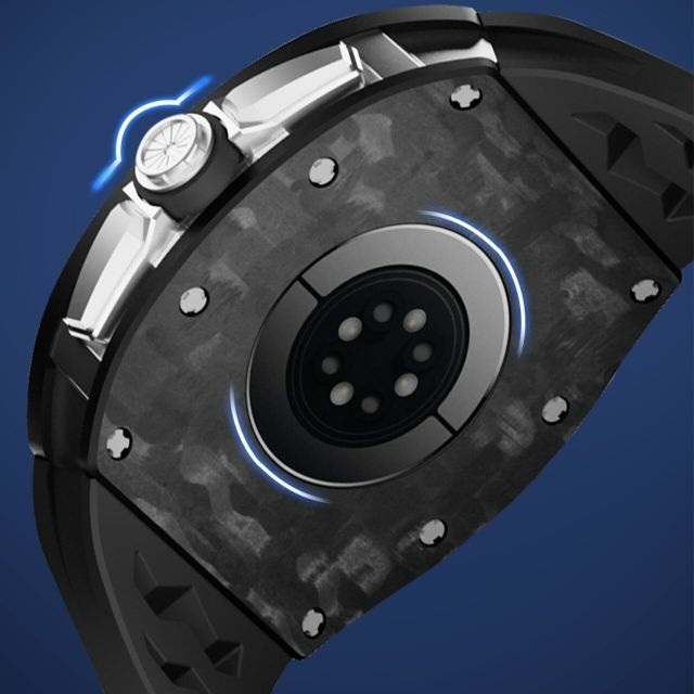 スマホアクセサリー apple watch カーボン ケース カバー 45mm メンズ