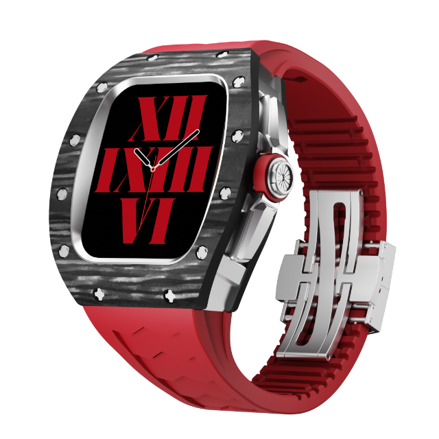 apple watch カーボン ケース カバー 45mm メンズ 腕時計 新品