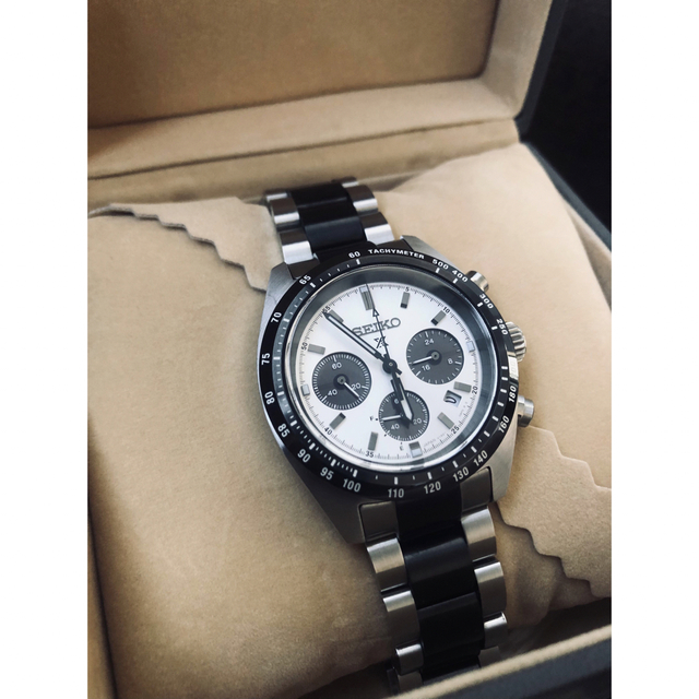 SEIKO PROSPEX SBDL101 パンダ クロノグラフ ソーラー 時計 - www