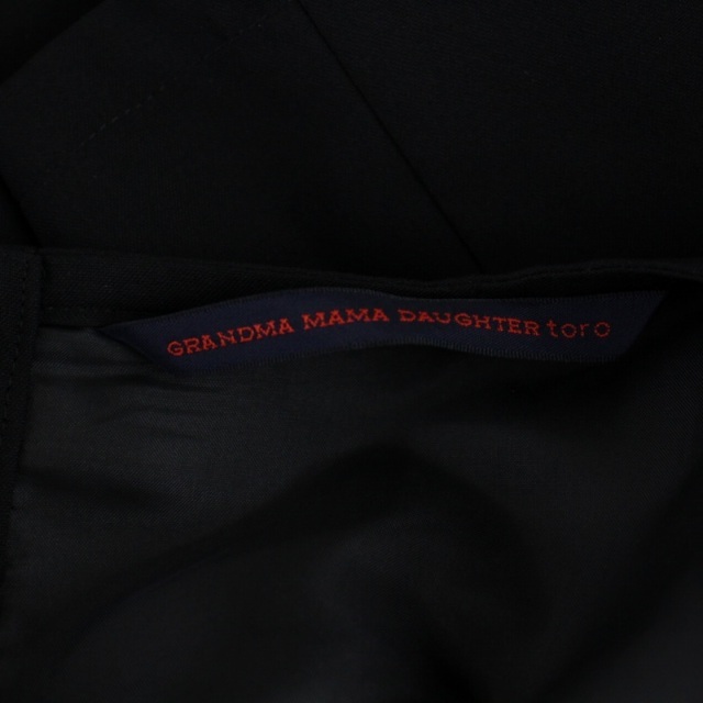 グランマママドーター ワンピース 五分袖 ロング クルーネック XS 黒 3
