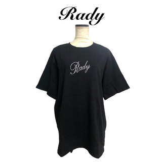 レディー(Rady)の【タグ付】Rady ラインストーン ロゴ Tシャツ Mサイズ ブラック レディ(Tシャツ(半袖/袖なし))