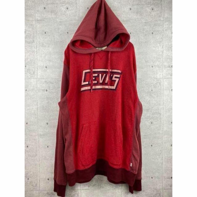 現金特価 【US古着】Levi's デカロゴ プルオーバー パーカー あったか