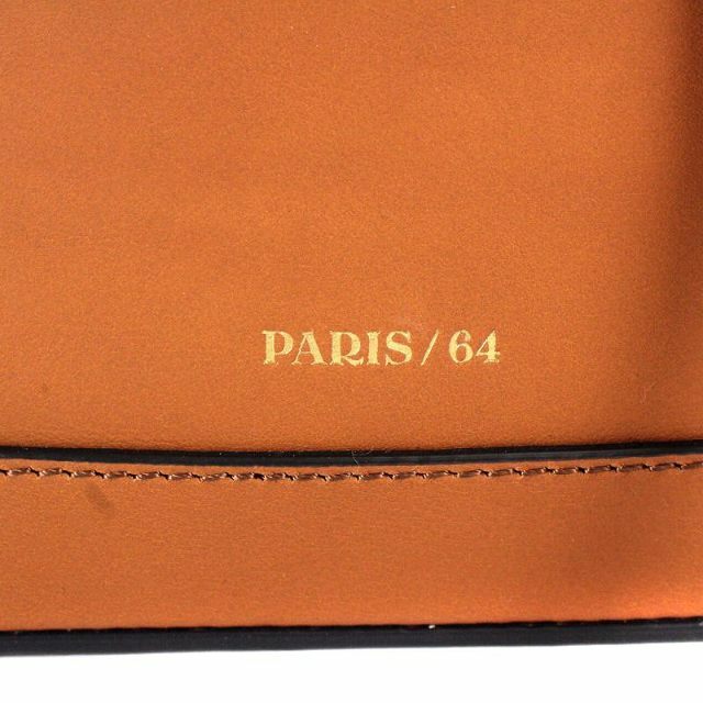 パリ64 PARIS/64 ショルダーバッグ 巾着 レザー 茶