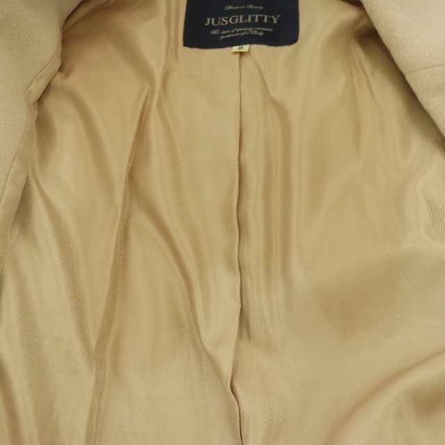 JUSGLITTY(ジャスグリッティー)のジャスグリッティー ウールアンゴラチェスターコート アウター ロング 総裏地 レディースのジャケット/アウター(その他)の商品写真