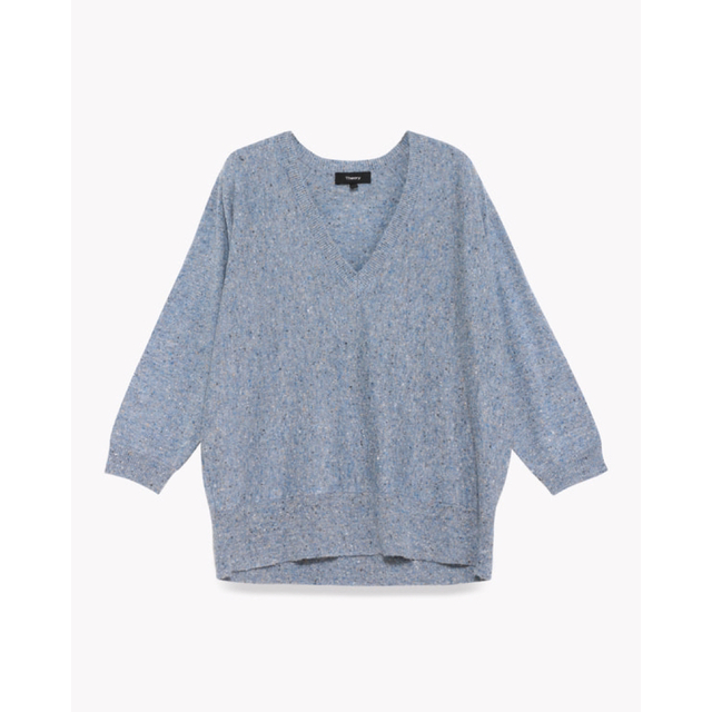 Theory Wool Cotton Dolman Vneck