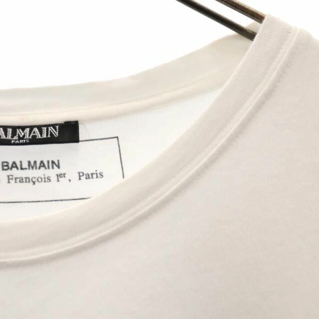 バルマン ロゴ 半袖 Tシャツ M ホワイト系 BALMAIN メンズ   【230602】 メール便可