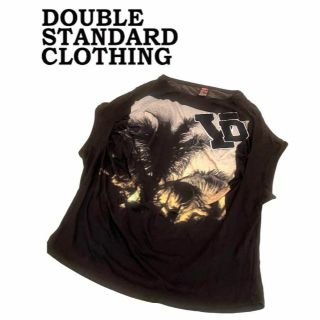 ダブルスタンダードクロージング(DOUBLE STANDARD CLOTHING)のダブルスタンダード★変形　ノースリーブ　カットソー　プリント　ワッペン　Tシャツ(Tシャツ(半袖/袖なし))