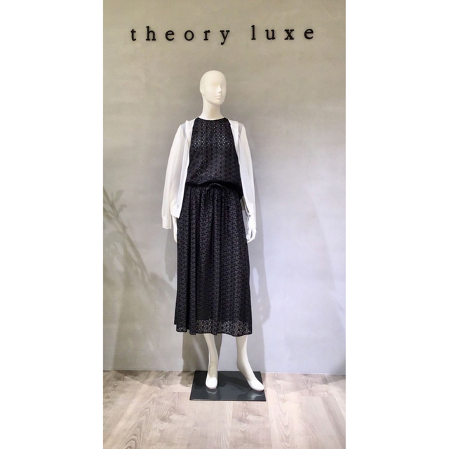 Theory luxe 20ss アイレット刺繍スカート 050ブラック