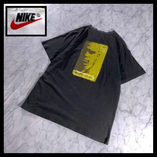 ナイキ(NIKE)の90s 古着 OLD NIKE 銀タグ 背面プリント Tシャツ 黒 L(Tシャツ/カットソー(半袖/袖なし))