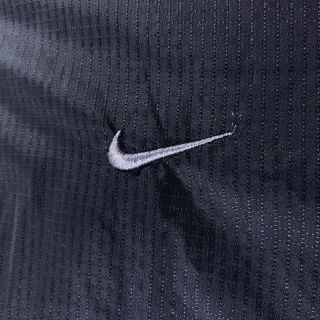 NIKE - 00s OLD NIKE ナイロンジャケット 黒 緑 L 刺繍ロゴ y2kの通販