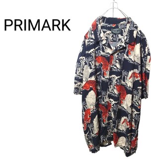 プライマーク(PRIMARK)の【PRIMARK】アロハシャツ 和柄 総柄 虎 オープンカラー A-820(シャツ)