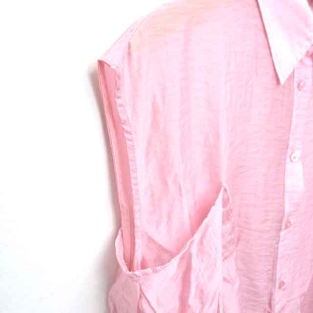 heather(ヘザー)のヘザー チュニック ブラウス 肩出し 透け感 薄手 長袖 F ピンク /TT28 レディースのトップス(チュニック)の商品写真