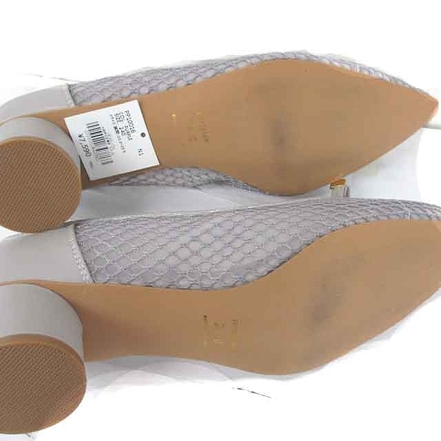RANDA(ランダ)のランダ パンプス ポインテッドトゥ シースルー ミドルヒール 24 パープル レディースの靴/シューズ(ハイヒール/パンプス)の商品写真