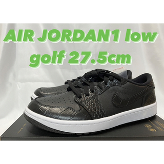 Jordan Brand（NIKE） - NIKE AIR JORDAN1 ロー ゴルフ ブラック クロコダイル