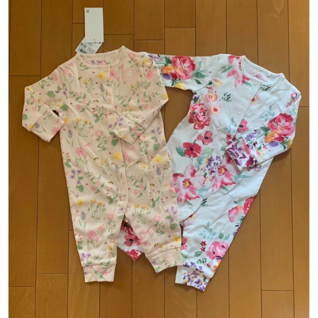 NEXT(ネクスト)の新品❣️ネクスト　フローラルロンパース2枚　75 キッズ/ベビー/マタニティのベビー服(~85cm)(ロンパース)の商品写真