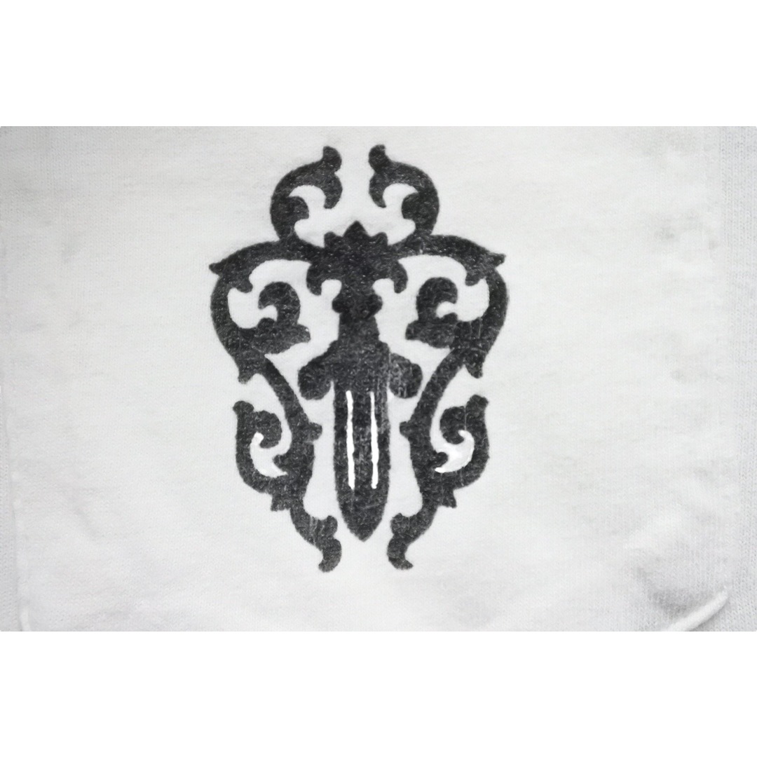 Chrome Hearts(クロムハーツ)のCHROME HEARTS クロムハーツ ダガー 半袖Ｔシャツ ホースシュー 白 ホワイト トップス ロゴ サイズL 美品 中古 50276 レディースのトップス(Tシャツ(半袖/袖なし))の商品写真