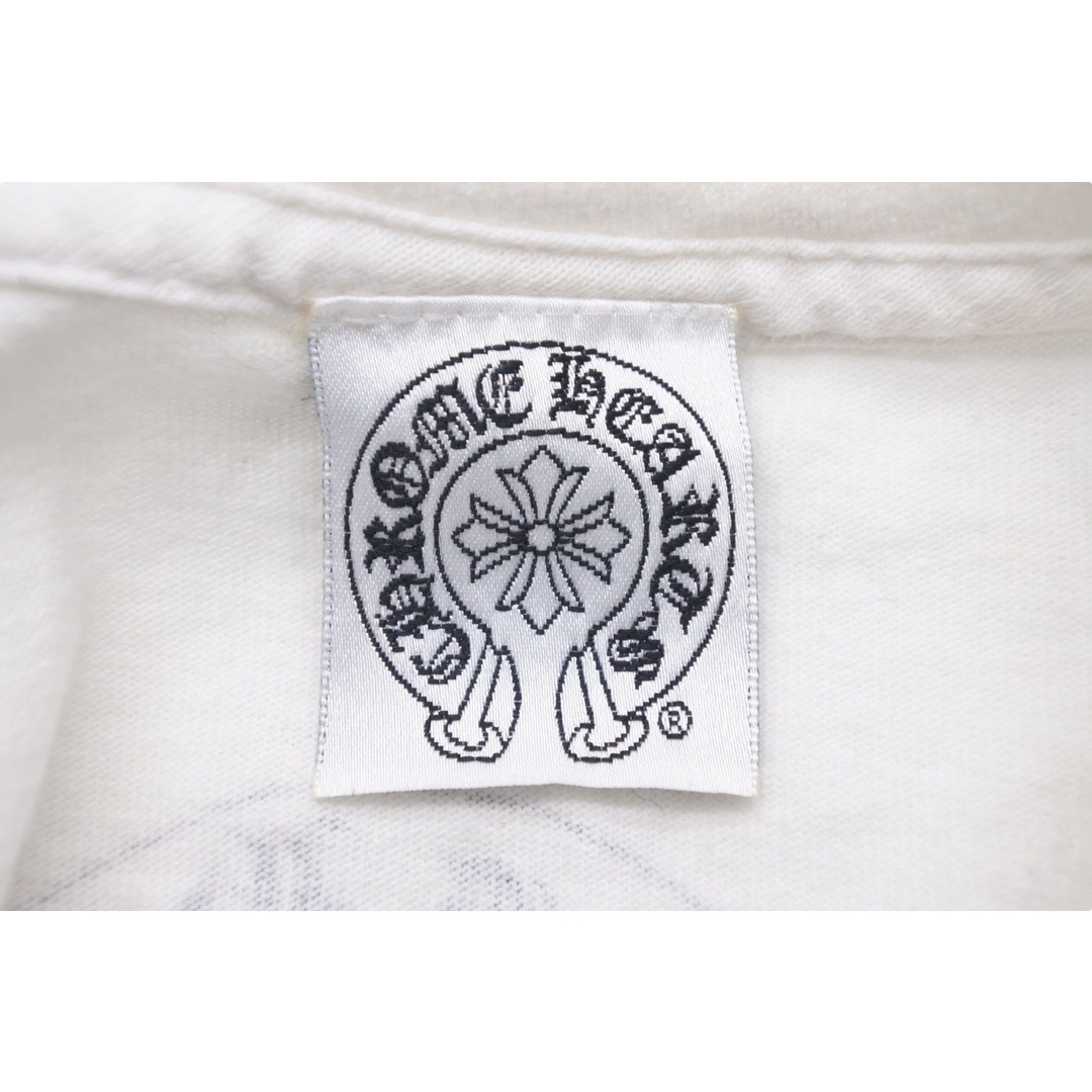 Chrome Hearts(クロムハーツ)のCHROME HEARTS クロムハーツ ダガー 半袖Ｔシャツ ホースシュー 白 ホワイト トップス ロゴ サイズL 美品 中古 50276 レディースのトップス(Tシャツ(半袖/袖なし))の商品写真