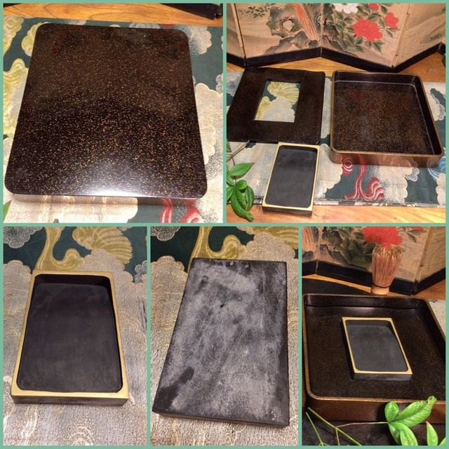 【特別出品】光琳蒔絵 硯箱 文房具 総梨地 一対鶉蒔絵 螺鈿細工 1合(共箱付) 【特別出品】光琳蒔絵 硯箱 文房具 総梨地 一対鶉蒔絵 螺鈿細工 1合(共箱付)