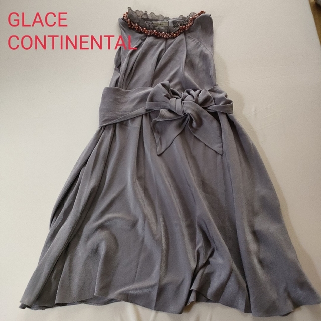 GRACE CONTINENTAL(グレースコンチネンタル)のGLACE CONTINENTAL  ワンピース　ドレス　ビジュー レディースのワンピース(ロングワンピース/マキシワンピース)の商品写真