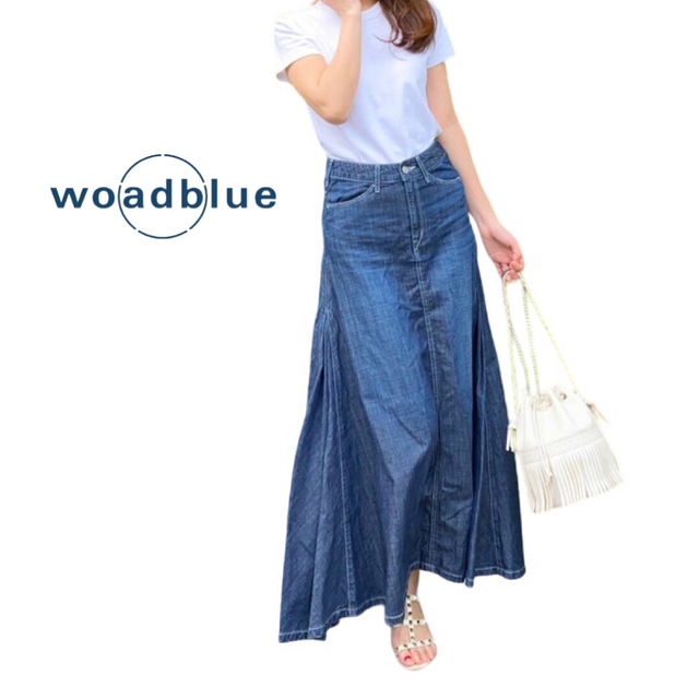 【美品】woadblue(ウォードブルー)デニム フレアロングスカート | フリマアプリ ラクマ