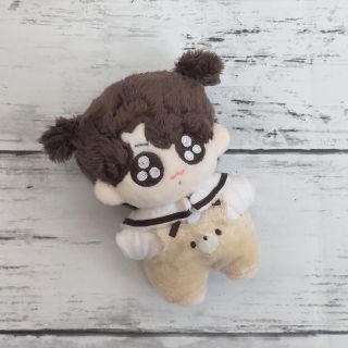 小さなくま耳セーラーカラー🧸ブラウン 10cm 手作り服(アイドルグッズ)