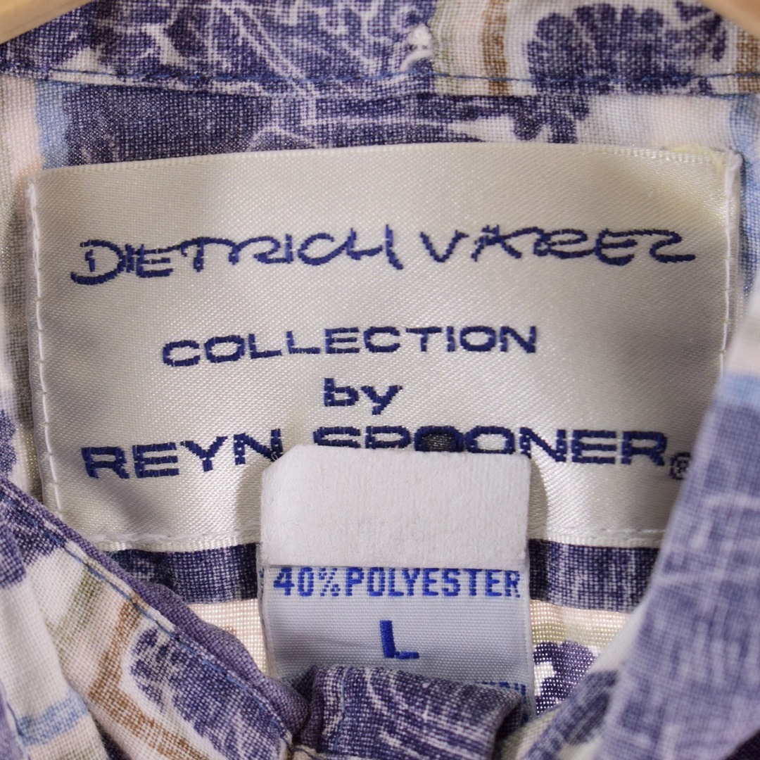 Reyn Spooner(レインスプーナー)の古着 レインスプーナー REYNSPOONER DIETRICH VAREZ COLLECTION プルオーバー 総柄 ラハイナセーラー ボタンダウン ハワイアンアロハシャツ ハワイ製 レディースS ヴィンテージ /eaa339792 メンズのトップス(シャツ)の商品写真