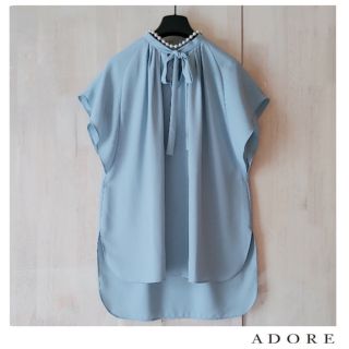 ADORE - 幻 希少美品 定価3万円 ADORE ライトジョーゼットリボンブラウスの通販｜ラクマ