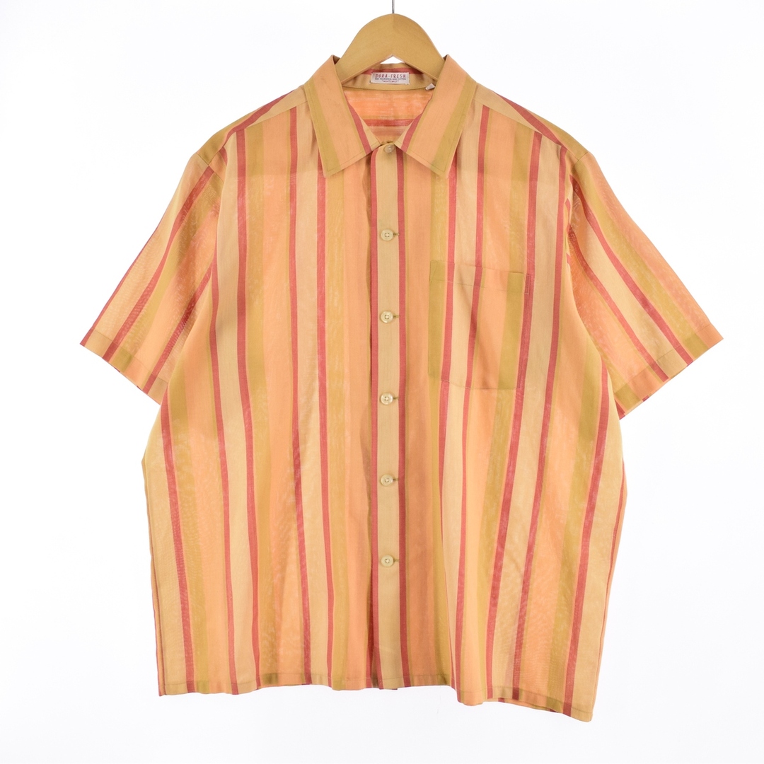 古着 70年代 DURA-FRESH 半袖 ストライプシャツ メンズXL ヴィンテージ /eaa341318 メンズのトップス(シャツ)の商品写真