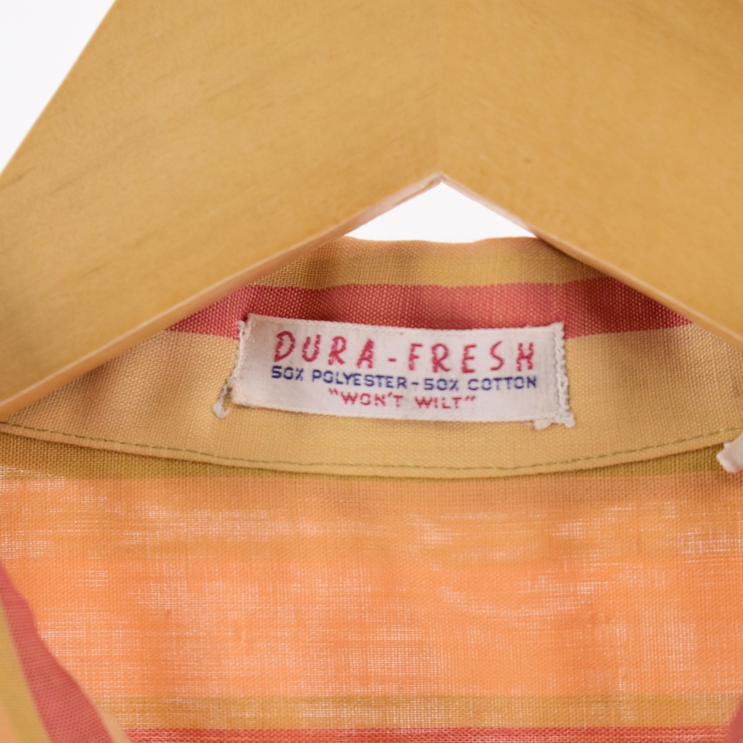 古着 70年代 DURA-FRESH 半袖 ストライプシャツ メンズXL ヴィンテージ /eaa341318 メンズのトップス(シャツ)の商品写真