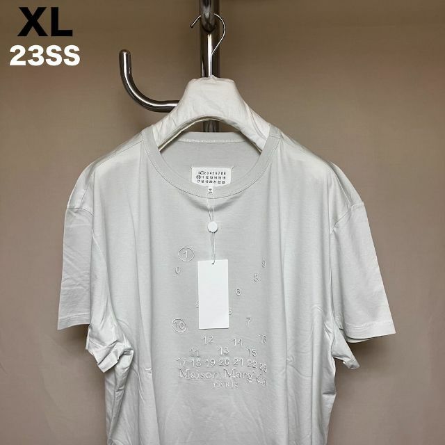 新品 XL 23SS マルジェラ バブルロゴTシャツ 白系統 4835