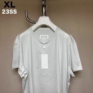 マルタンマルジェラ(Maison Martin Margiela)の新品 XL 23SS マルジェラ バブルロゴTシャツ 白系統 4835(Tシャツ/カットソー(半袖/袖なし))