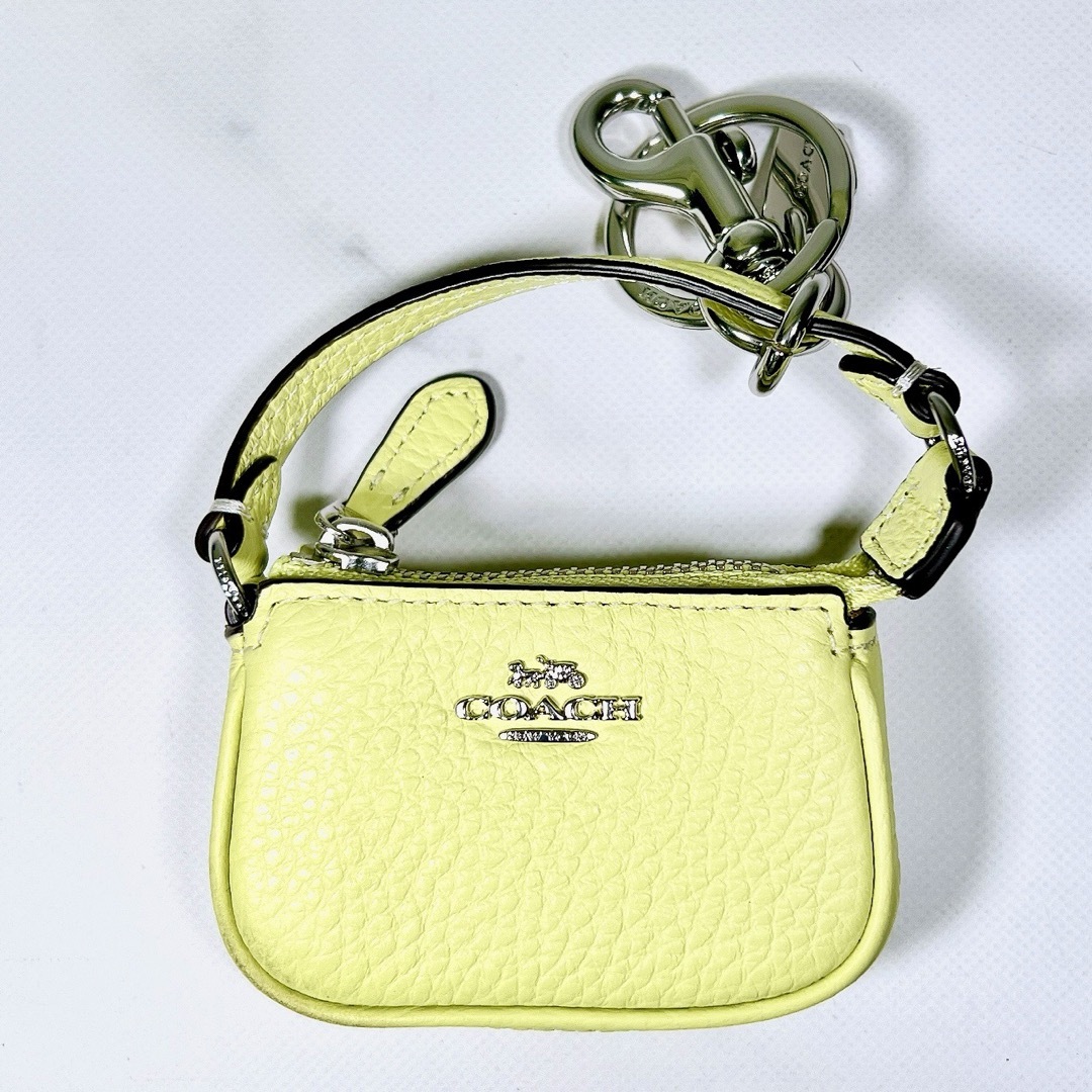 【新品未使用】coach コーチ ミニ ノリータ バッグ チャーム ライム