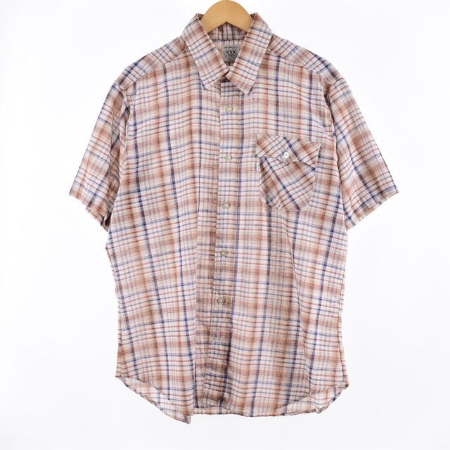 Levi's(リーバイス)の古着 80年代 リーバイス Levi's 半袖 チェックシャツ メンズXL ヴィンテージ /eaa333592 メンズのトップス(シャツ)の商品写真