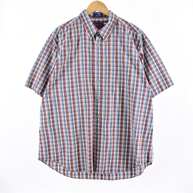 PENDLETON(ペンドルトン)の古着 00年代 ペンドルトン PENDLETON 半袖 ボタンダウン チェックシャツ メンズXXL /eaa340790 メンズのトップス(シャツ)の商品写真