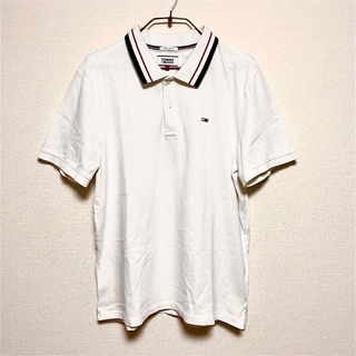 トミーヒルフィガー(TOMMY HILFIGER)のトミーヒルフィガー 白ポロシャツ メンズ　XL(ポロシャツ)