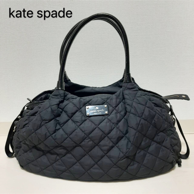 kate spade キルティング　トートバッグ　マザーズバッグ　黒