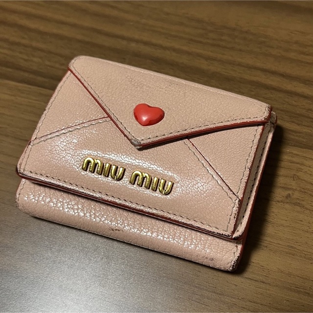 値下げ miumiu マドラス ラブレターハート 財布 ピンク - 財布