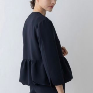 sono 日本製 ネイビー バルーンヘムジャケット-