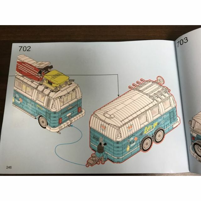 箱なし LEGO互換 フォルクスワーゲン ワーゲンバス キャンピングカー T2