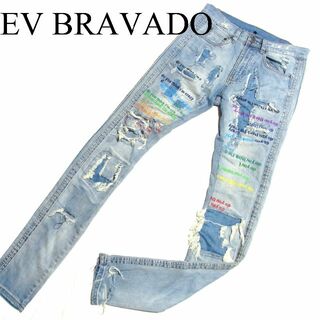 EV BRAVADO エブブラバド 刺繍 ストレッチ スキニー デニム 30