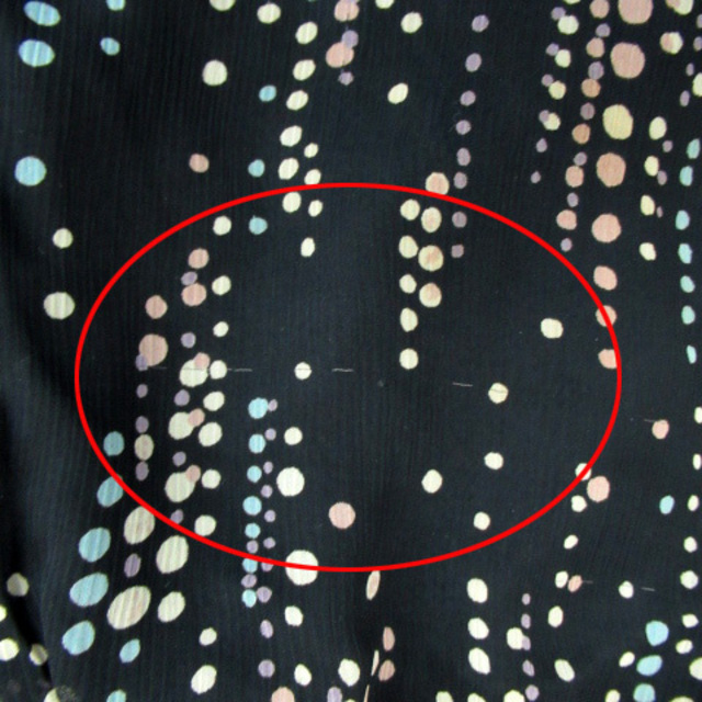 Marie Claire(マリクレール)のマリクレール フレアスカート ミモレ丈 ランダムドット柄 67 マルチカラー 黒 レディースのスカート(ひざ丈スカート)の商品写真