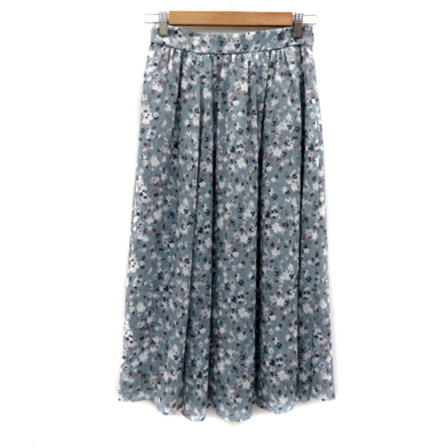 コラージュ ガリャルダガランテ フレアスカート ギャザースカート 花柄 0 水色 レディースのスカート(ロングスカート)の商品写真