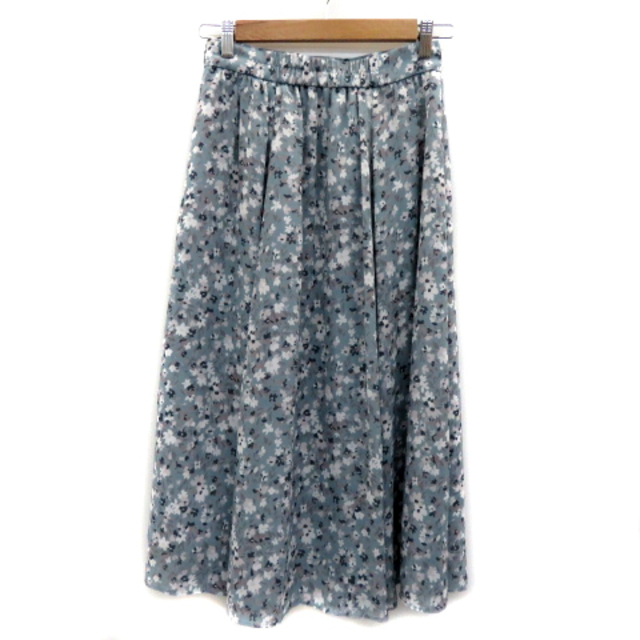 コラージュ ガリャルダガランテ フレアスカート ギャザースカート 花柄 0 水色 レディースのスカート(ロングスカート)の商品写真