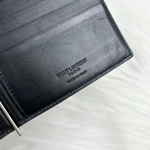 極美品・付属品完備】サンローラン マネークリップ クロコ型押し