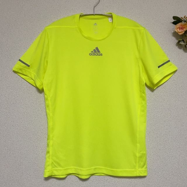 adidas(アディダス)の【極美品】adidas アディダス ランニング 半袖 Tシャツ 黄色 イエローM メンズのトップス(Tシャツ/カットソー(半袖/袖なし))の商品写真